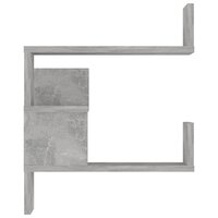 Hoekwandschap 40x40x50 cm bewerkt hout betongrijs 6