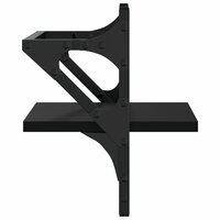 Wandschappen met stangen 2 st 30x25x30 cm zwart 6