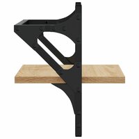 Wandschappen met stangen 2 st 30x25x30 cm sonoma eikenkleurig 6