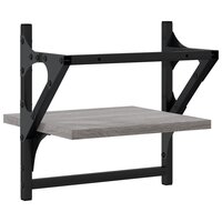 Wandschappen met stangen 2 st 30x25x30 cm grijs sonoma eiken 7