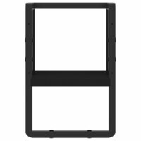 Wandschap met stang 20x25x30 cm zwart 4