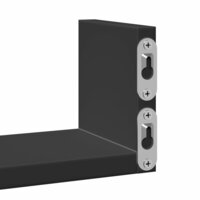 Wandschappen 3 st bewerkt hout zwart 8