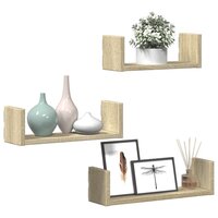 Wandschappen 3 st bewerkt hout sonoma eikenkleurig 3