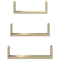 Wandschappen 3 st bewerkt hout sonoma eikenkleurig 4