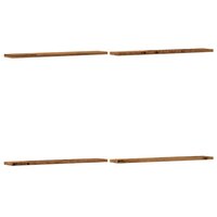 Wandschappen 4 st 60x10x1,5 cm bewerkt hout oud houtkleurig 2