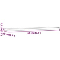 Wandschappen 4 st 60x10x1,5 cm bewerkt hout oud houtkleurig 9