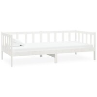 Bedbank massief grenenhout wit 90x200 cm 2