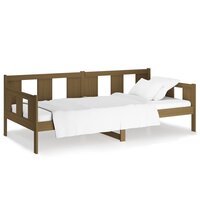 Slaapbank massief grenenhout honingbruin 90x190 cm 2