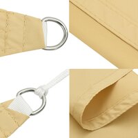 Zonnezeil 3x3 m 100% polyester oxford zandkleurig 6