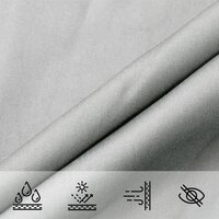 Zonnezeil 3x3x4,24 m 100% polyester oxford lichtgrijs 7