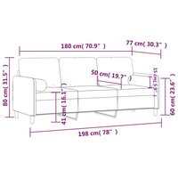 Driezitsbank met sierkussens 180 cm fluweel donkergroen 8