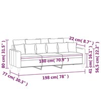 Driezitsbank 180 cm fluweel donkergroen 8