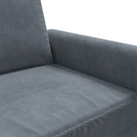 Driezitsbank 180 cm fluweel donkergrijs 7