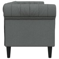 Driezitsbank Chesterfield-stijl stof donkergrijs 5