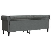 Driezitsbank Chesterfield-stijl stof donkergrijs 6