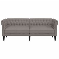 Driezitsbank Chesterfield-stijl stof taupe 4