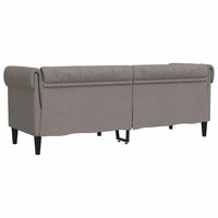 Driezitsbank Chesterfield-stijl stof taupe 6