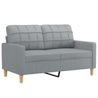 Tweezitsbank 120 cm stof lichtgrijs 2