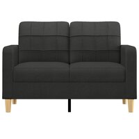 Tweezitsbank 120 cm stof zwart 3