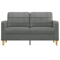 Tweezitsbank 140 cm stof donkergrijs 3