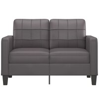 Tweezitsbank 120 cm kunstleer grijs 3