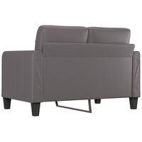 Tweezitsbank 120 cm kunstleer grijs 5