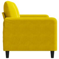 Tweezitsbank 120 cm fluweel geel 5