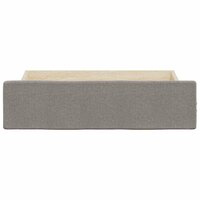 Bedlades 2 st bewerkt hout en stof taupe 4