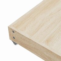 Bedlades 2 st Bewerkt hout en fluweel donkergrijs 7