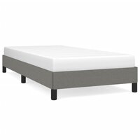 Bedframe zonder matras 100x200 cm stof donkergrijs 2