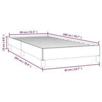 Bedframe kunstleer zwart 80x200 cm 9