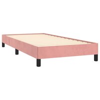 Bedframe fluweel roze 100x200 cm 3
