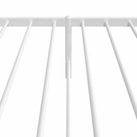 Bedframe met hoofdbord metaal wit 107x203 cm 8