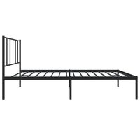 Bedframe met hoofdbord metaal zwart 100x190 cm 7