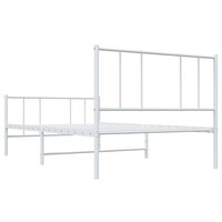 Bedframe met hoofd- en voeteneinde metaal wit 100x190 cm 8