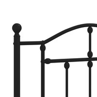 Bedframe met hoofdbord metaal zwart 90x190 cm 8