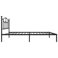 Bedframe met hoofdbord metaal zwart 90x200 cm 6