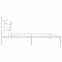 Bedframe met hoofdbord metaal wit 107x203 cm 6