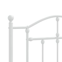 Bedframe met hoofd- en voeteneinde metaal wit 90x190 cm 8