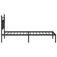 Bedframe met hoofdbord metaal zwart 90x190 cm 7