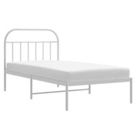 Bedframe met hoofdbord metaal wit 100x190 cm 5