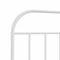 Bedframe met hoofdbord metaal wit 107x203 cm 9