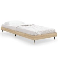 Bedframe zonder matras hout sonoma eikenkleurig 75x190 cm 2