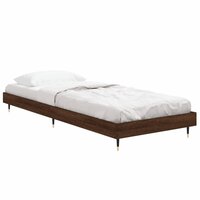 Bedframe zonder matras bewerkt hout bruin eikenkleur 75x190 cm 4