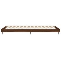 Bedframe zonder matras bewerkt hout bruin eikenkleur 75x190 cm 7