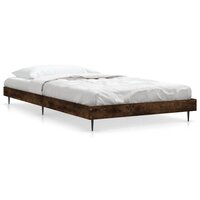 Bedframe zonder matras hout gerookt eikenkleurig 100x200 cm 2