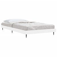 Bedframe bewerkt hout wit 90x200 cm 3