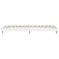 Bedframe bewerkt hout wit 90x200 cm 7