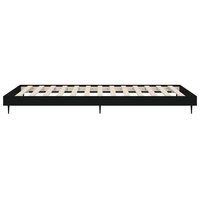 Bedframe bewerkt hout zwart 90x200 cm 7