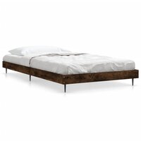 Bedframe zonder matras hout gerookt eikenkleurig 90x200 cm 2